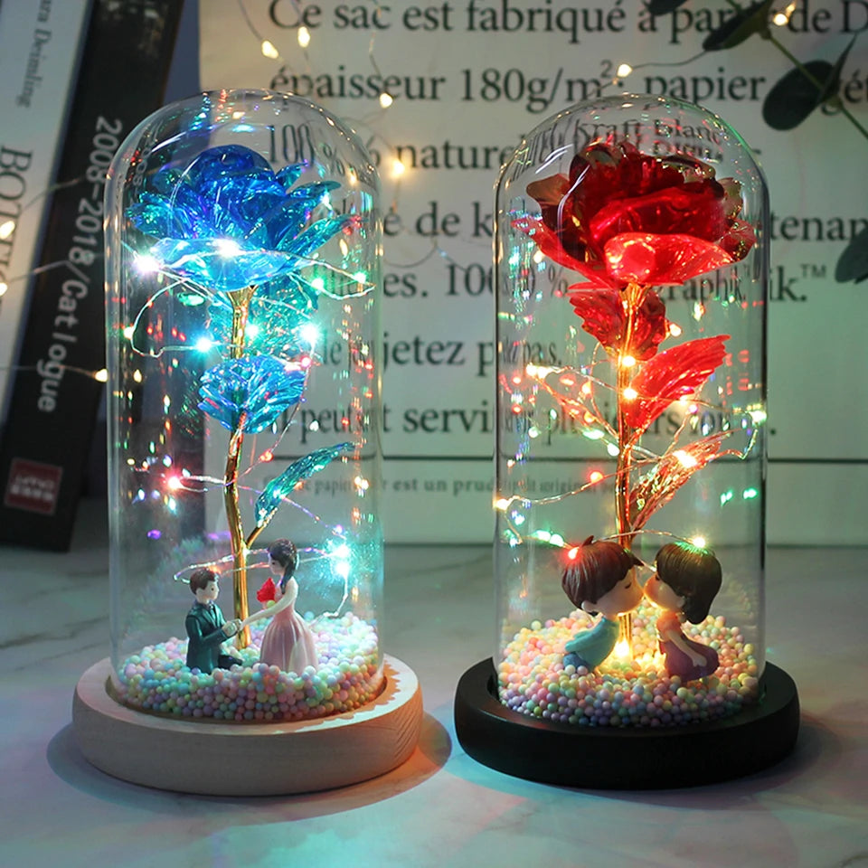 ROSA ETERNA🌹 encapsulada con luces
