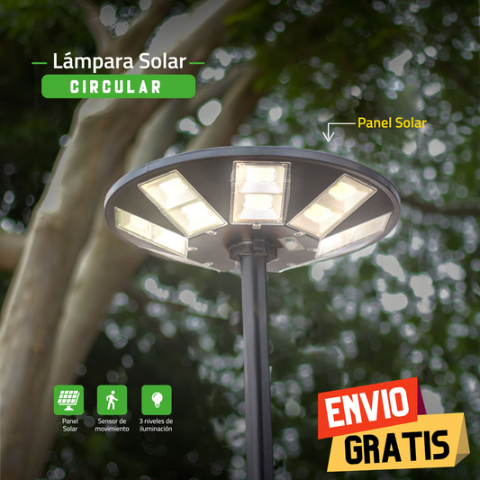 Farola solar circular de 400 watts