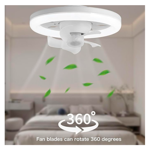 Foco Ventilador Giratorio 360° – Blanco 🥵🔥🔥