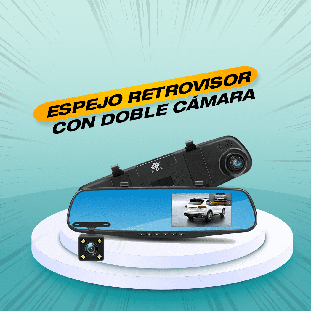 ESPEJO RETROVISOR CON CÁMARA DELANTERA + TRASERA